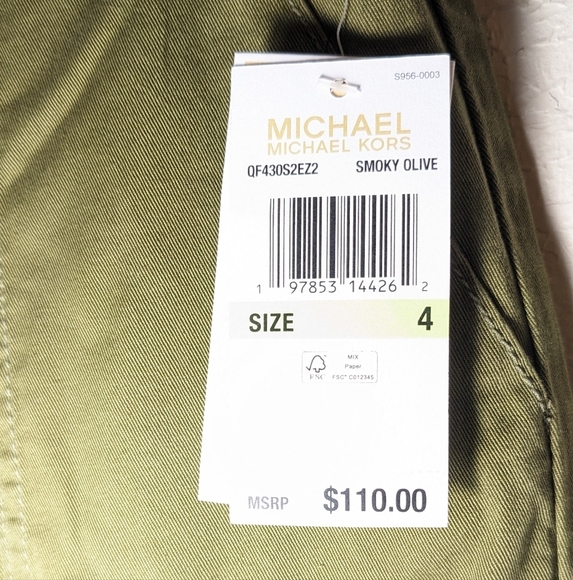 MICHAEL Kors High-rise straight ankle pants in Smoky Olive - Picture 7 of 7